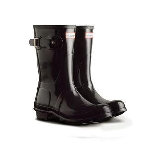 Hunter Black Women's Original Short Gloss Rain Boots